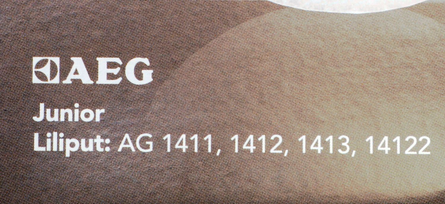 AG14... AEG GR19 3 originale Filtersäckchen Passend für Liliput/Junior AG1411 